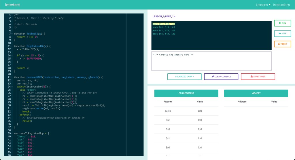 Intertect screenshot